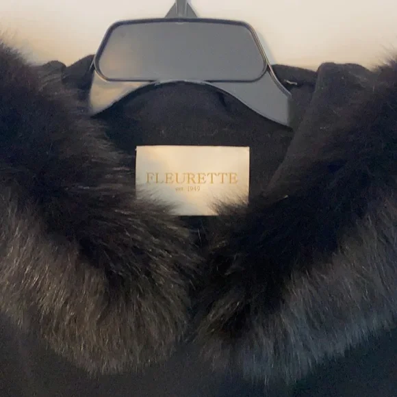 Fleurette Wool & Fox Trim Coat - Picture 3 of 11